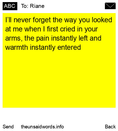 unsent message to Riane