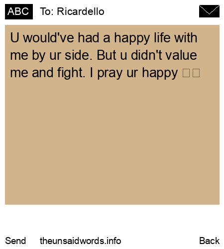 unsent message to Ricardello