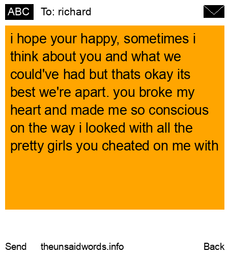 unsent message to richard