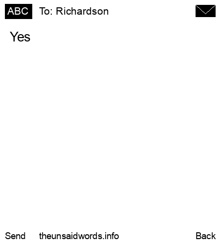 unsent message to Richardson 