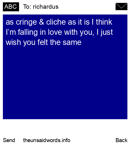 unsent message to richardus