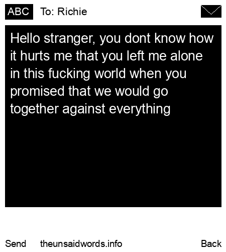 unsent message to Richie