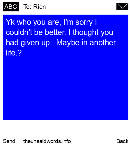 unsent message to Rien