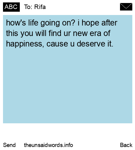 unsent message to Rifa