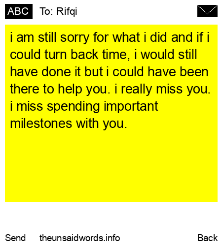 unsent message to Rifqi