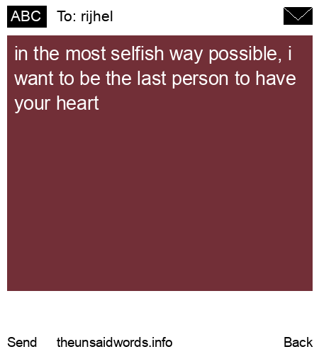 unsent message to rijhel