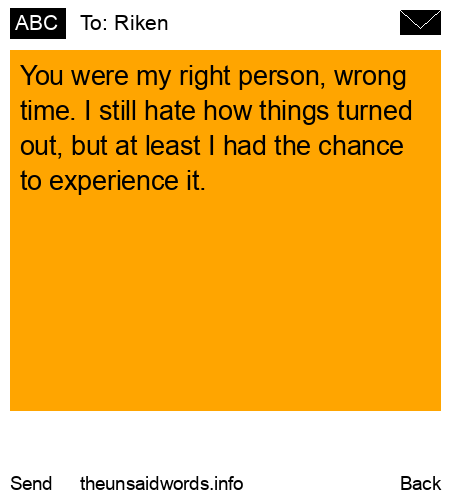 unsent message to Riken