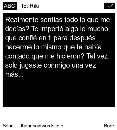 unsent message to Riki