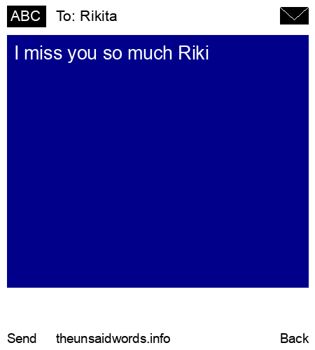 unsent message to Rikita