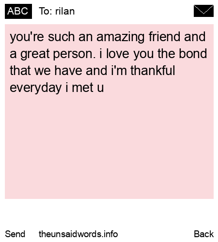 unsent message to rilan