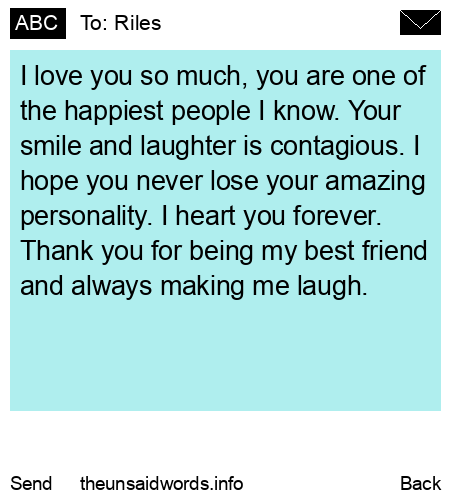 unsent message to Riles