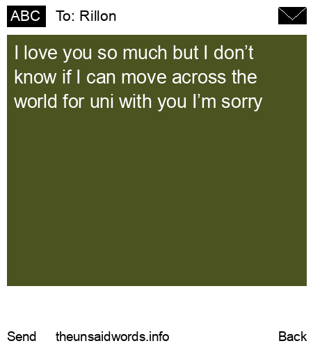 unsent message to Rillon