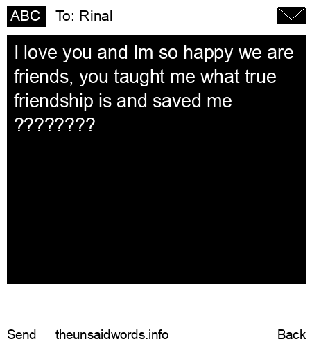unsent message to Rinal