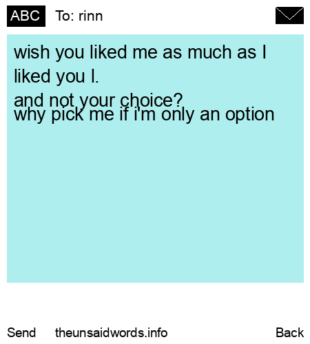 unsent message to rinn