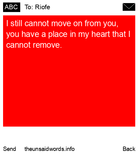 unsent message to Riofe