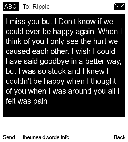 unsent message to Rippie