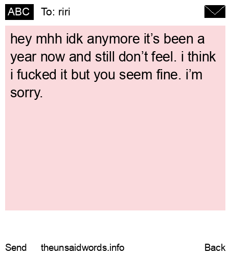 unsent message to riri