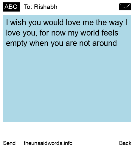 unsent message to Rishabh
