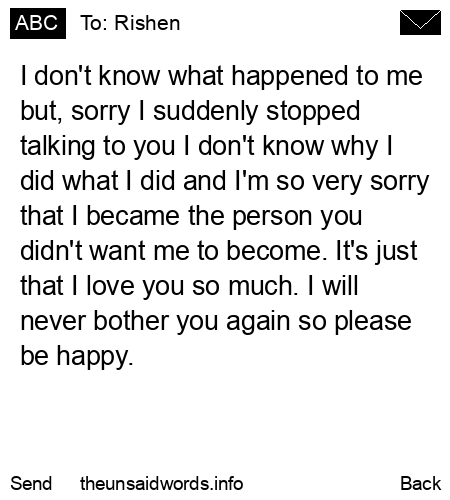 unsent message to Rishen