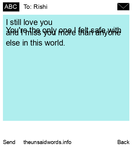 unsent message to Rishi