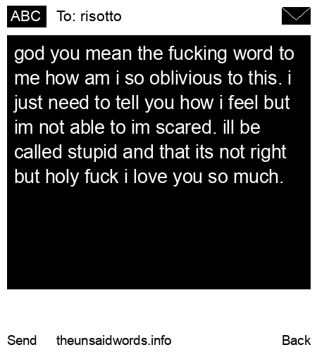 unsent message to risotto