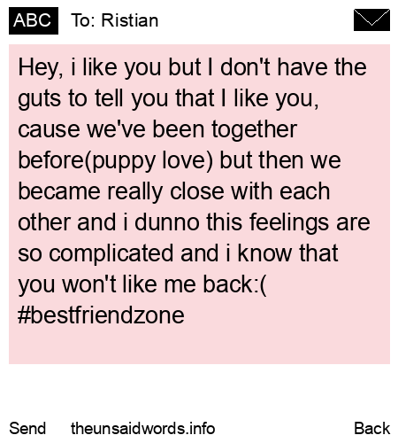 unsent message to Ristian