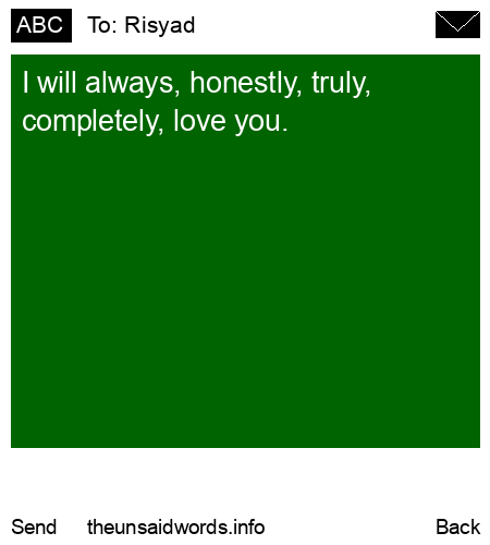 unsent message to Risyad