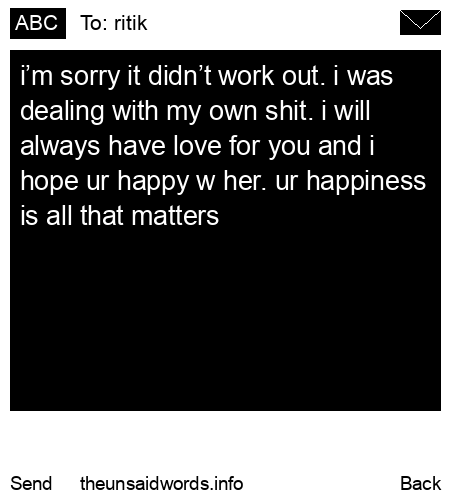 unsent message to ritik