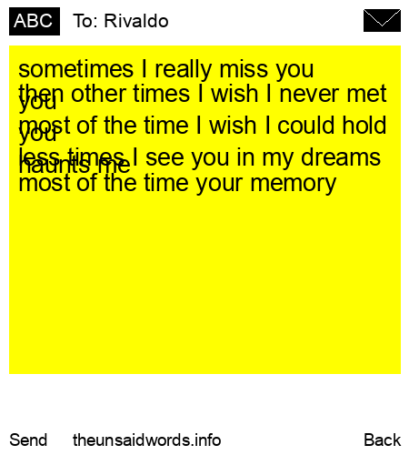 unsent message to Rivaldo