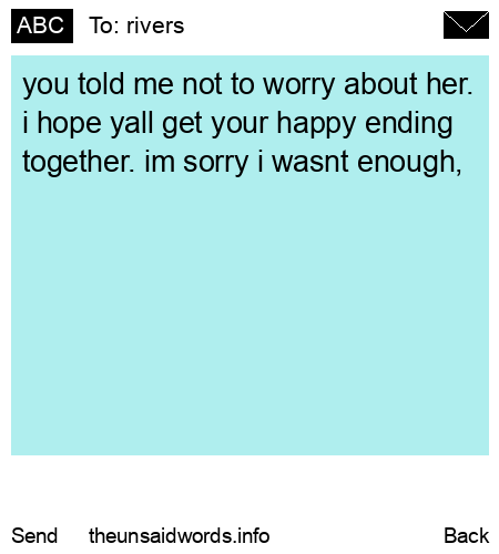 unsent message to rivers