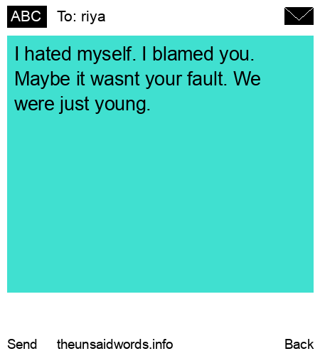 unsent message to riya