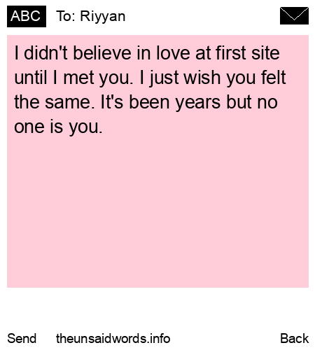 unsent message to Riyyan