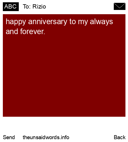 unsent message to Rizio