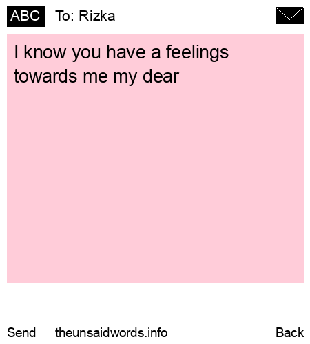 unsent message to Rizka 
