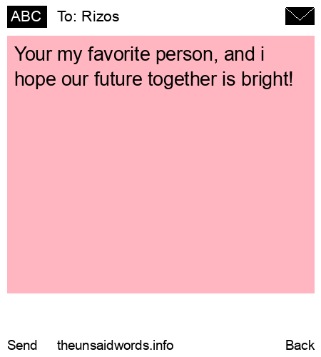 unsent message to Rizos