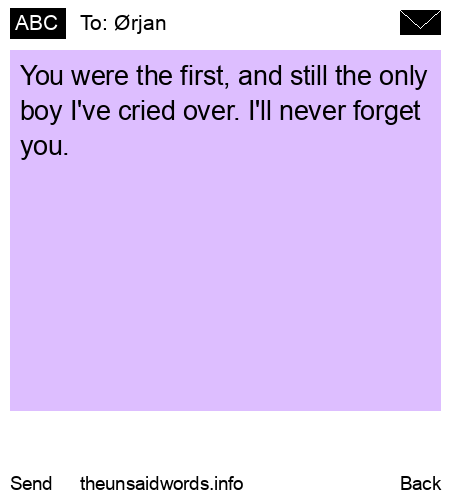 unsent message to Ørjan