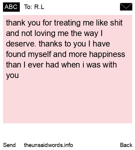 unsent message to R.L