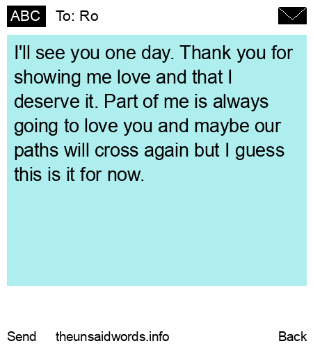 unsent message to Ro