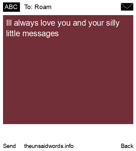 unsent message to Roam