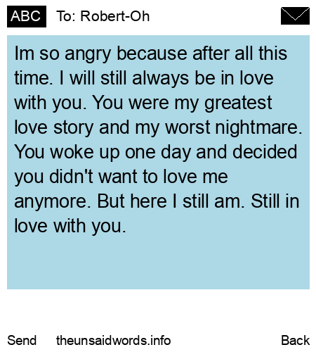 unsent message to Robert-Oh