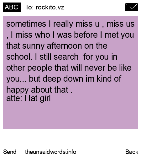 unsent message to rockito.vz