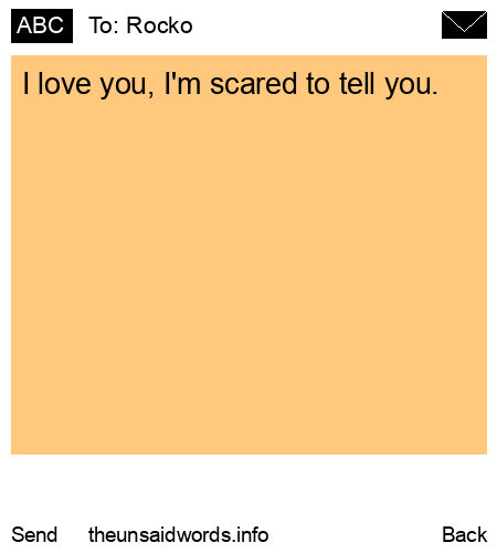 unsent message to Rocko