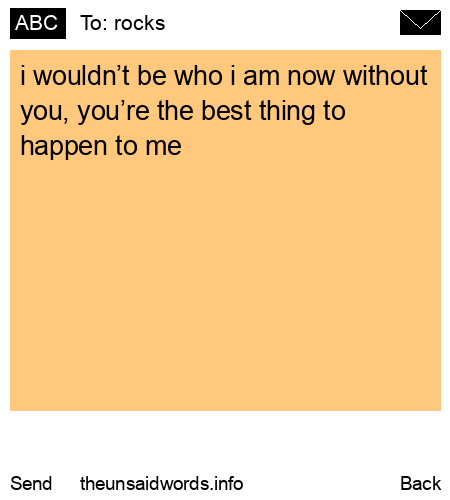 unsent message to rocks