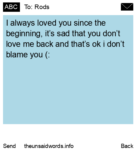 unsent message to Rods