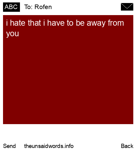 unsent message to Rofen