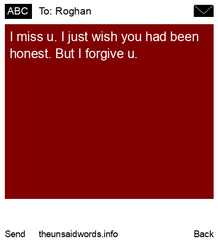 unsent message to Roghan