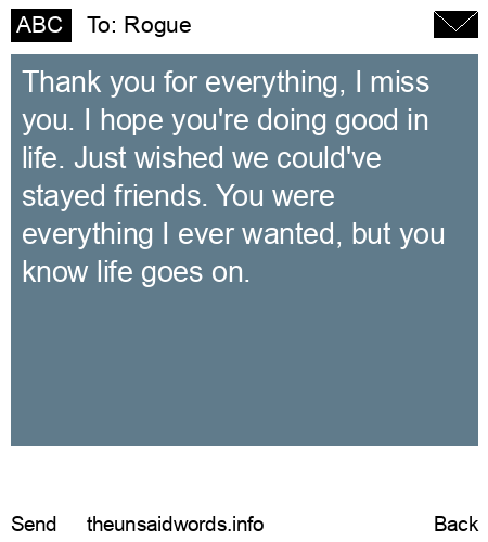 unsent message to Rogue