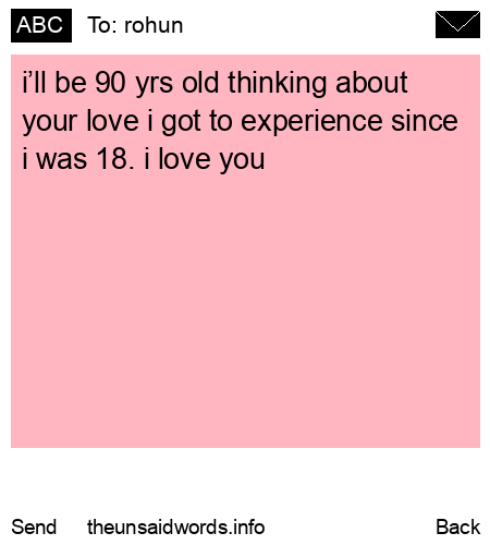unsent message to rohun