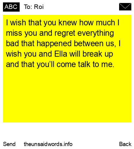 unsent message to Roi