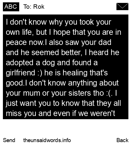 unsent message to Rok
